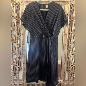 Boss by Hugo Boss Navy pinstripe dress.